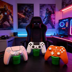 Universal water pipe-shaped gamepad stand | Includes storage slot for Nintendo Switch cartridges | Compatible with Nintendo Switch/PlayStation/Xbox controllers | A must-have for room decoration and game console storage | The perfect gift for gaming enthus