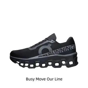 Cloud Cushion Hollow Thick Sole Athletic Trainers Black Grey Breathable Mesh Fabric Upper Non-Slip Hollow Outsole Lightweight Lace-Up Sneakers for Men and Women