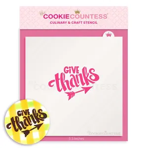 Give Thanks Stencil - Drawn by Krista