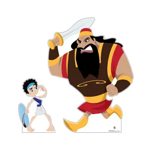 Advanced Graphics  60 x 45 in. David & Goliath Set Cardboard Cutout, Creative for Kids