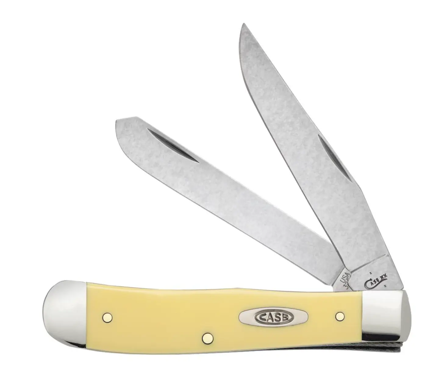 Case 81091 Yellow Synthetic Trapper Pocket Knife w/Clip