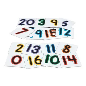 3 1/2" x 3 1/2" Cardboard Sensory Number Cards - 21 Pc.