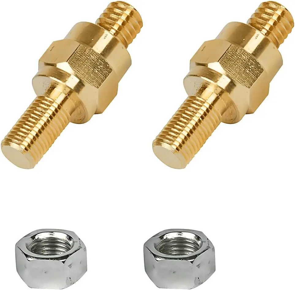2PCS Side Post Battery Terminal Bolt, 3/8" 16&24 Stud Bolts Post Adapter, Standard Battery Post Extender Extension Screws, Compatiable with GM and Other Accessories to Battery