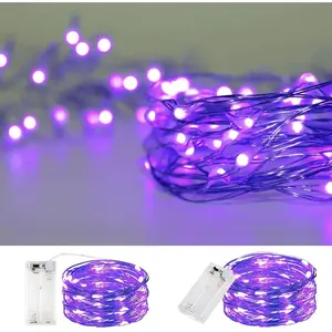 String Lights, Waterproof LED String Lights,2 Pack 20ft 60 LED Festival Decorations Crafting Battery Powered Copper Wire Starry Fairy Lights
