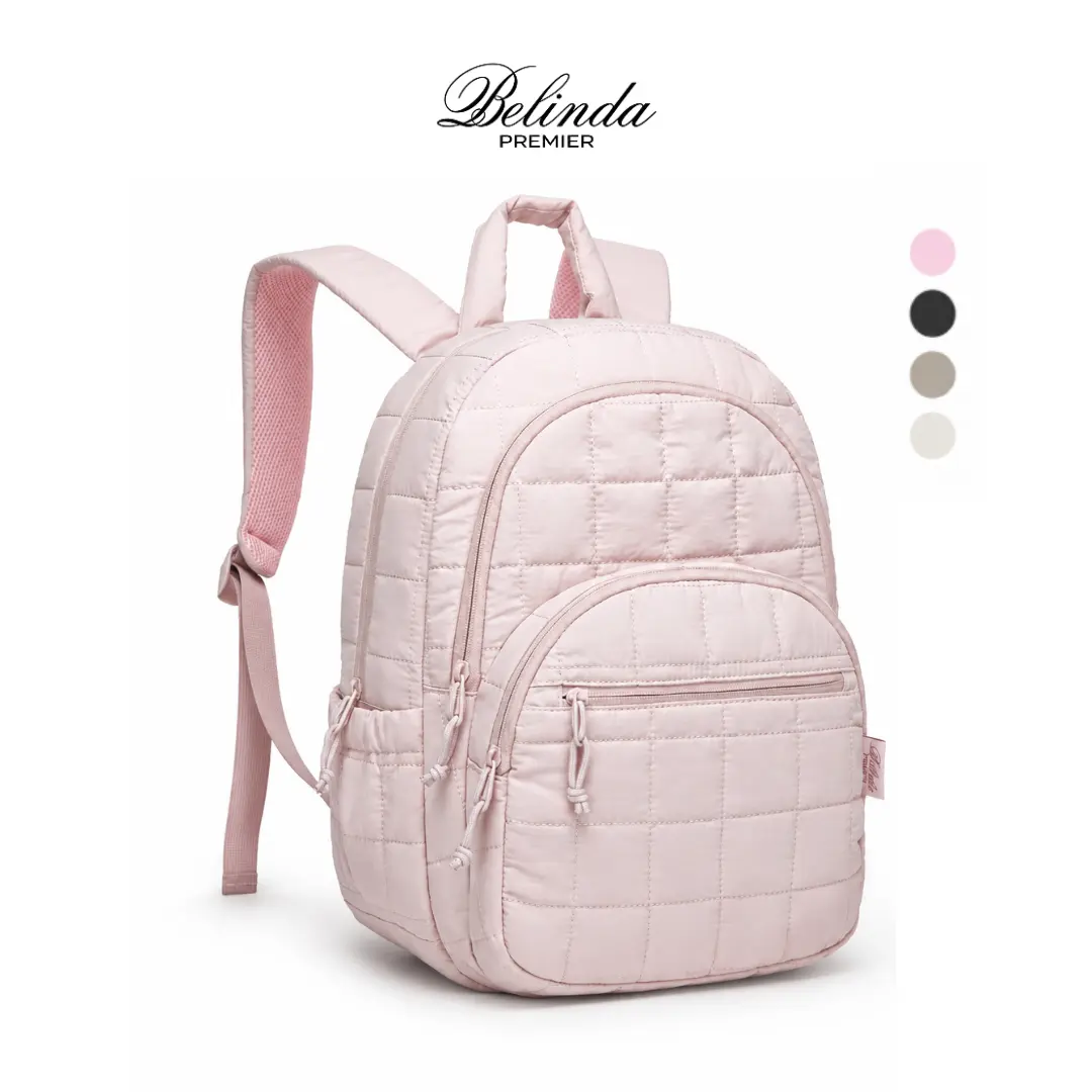 BELINDA Laptop Backpack for for Women, Lightweight Carry on Backpack Travel Backpack, Quilted School Bag, Causal College Backpack-Regular Size with 320Z Pockets Water-Resistant College & Travel Backpack, Fits 15.6" Laptop College DealsForYouDays summerwin