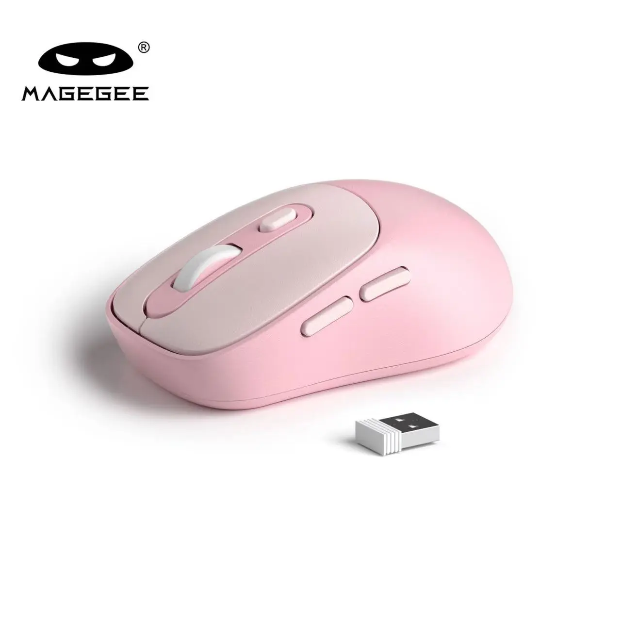 MageGee V100 Wireless Gaming Mouse - 2.4Ghz Connection, 3-Level Adjustable DPI, Ergonomic Design, Replaceable AA Battery, Anti-Skid Rubber Scroll Wheel, Silent Click, 6-Button Lightweight Portable Mouse for Office, PC Accessories
