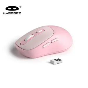 MageGee V100 Wireless Mouse, 2.4Ghz connection, 3 level adjustable DPI, Ergonomic design, AA Battery (Replaceable),anti-skid rubber scroll wheel, Silent Click, Lightweight and Portable wireless Mouse with 6 Buttons for Gaming/Office
