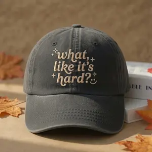 Vintage Washed Dad Cap Embroidered Inspirational Quote Hat Casual Everyday Baseball Cap