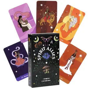 Spiritual Allies Oracle Cards Set, Interpretations, Portable Tarot Deck for Fate Prediction & Spiritual Guidance, Ideal Gift for Ages 14+