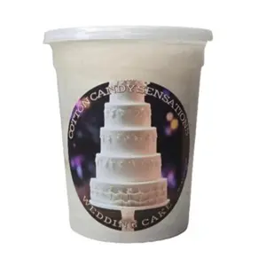 Wedding Cake Gourmet Cotton Candy - Cotton Candy Sensations 200+ Flavors - Wedding - Party Favors - Treats