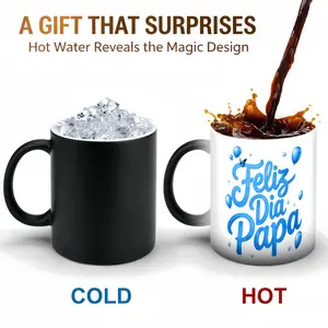 Color Changing Mug | Regalo Para Papá Secret Heat Reveal Magic Coffee Cup, Best Spanish Father's Day Gift for Dad Father in Law from Daughter Son, Magic Coffee Cup,Heat Reveal Mug,Color Morphing Mug,11oz Heat Sensitive Ceramic Drinkware