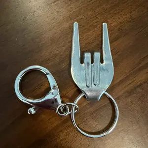 Rock Out Fork Keychain