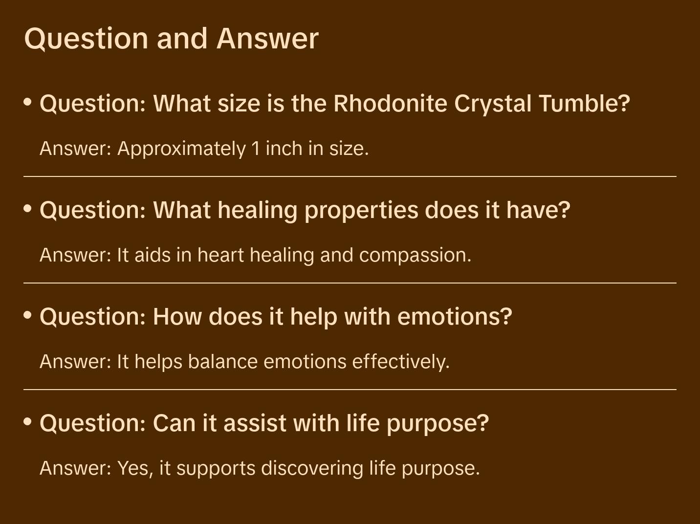 Rhodonite Crystal Tumble