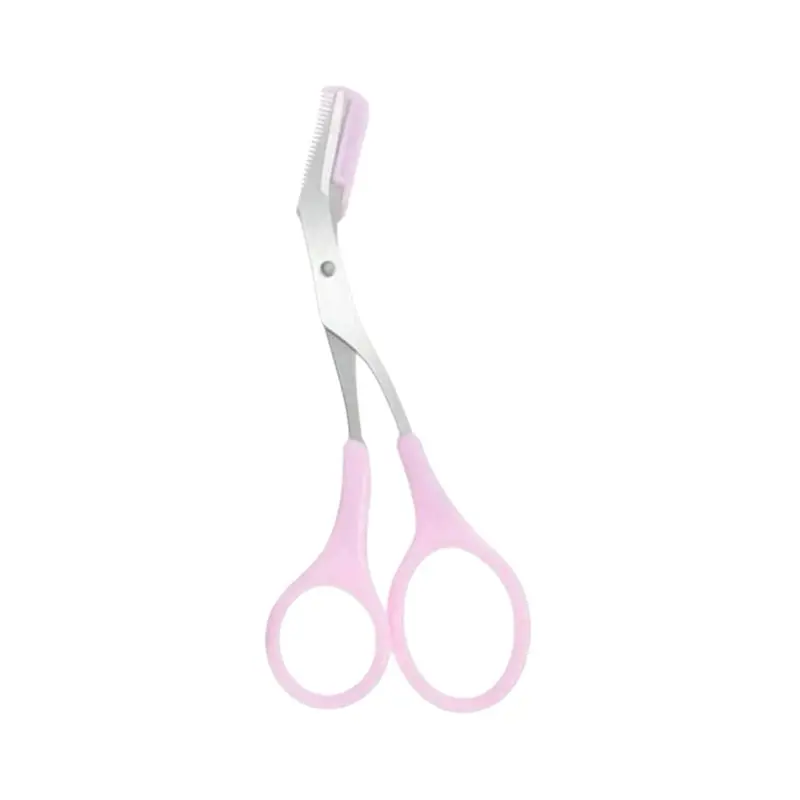 Eyebrow Shaping Scissors with Comb to Trim Precisely, Stainless Steel Cosmetic Grooming Tool for Women and Adults, Durable, Built-In Comb, Daily Makeup Routines