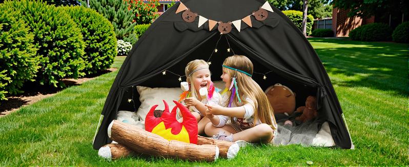 Final Clearance Sale Kids' Dream Playhouse Tent for Twin Bed, Indoor Floor, Portable Play Tent, Breathable Sleeping Tent, with Stars Lights