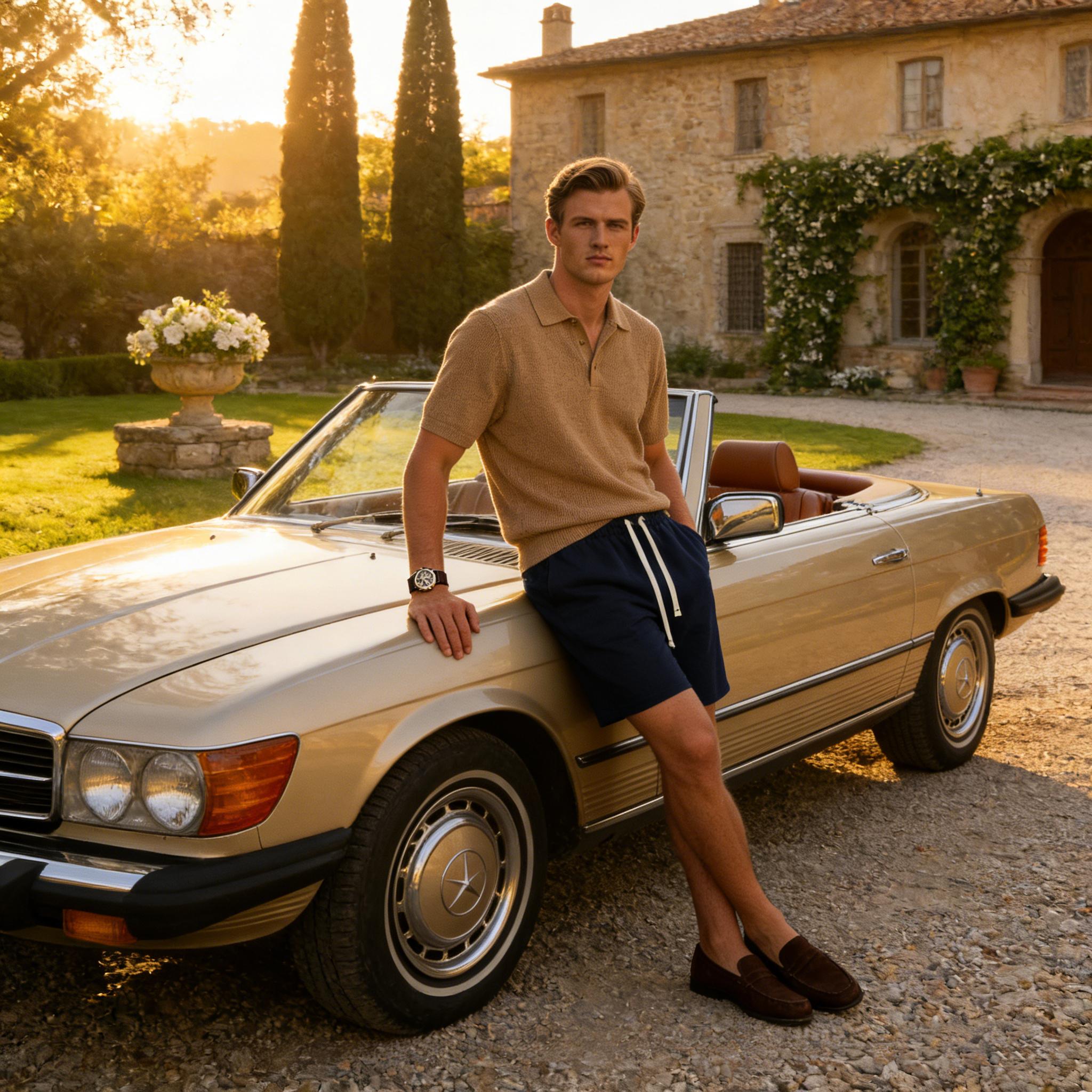 Old Money Casual Sports Shorts: Minimalist, Basic, Loose-Fit Straight-Leg Cropped Shorts(BLACK)-8868