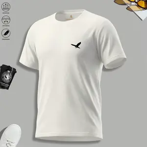 Men’s summer short-sleeve T-shirt, lightweight board-style crewneck pullover available in multiple colors, casual sportswear top suitable for everyday summer wear