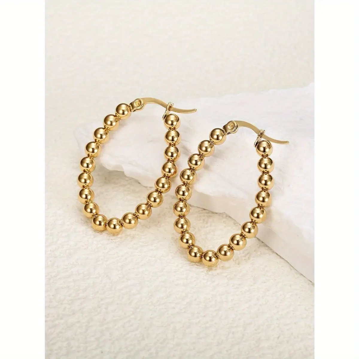 Women's Stainless Steel Round Hoop Earrings - 1-Pair Minimalist Design, Skin-Friendly, Daily Wear, Suitable for Workplace Commuting & Dating, Ideal Birthday Gift for Best Friends, Earring for Women