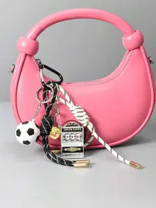 Soccer & Slot Machine Dice Bag Charm Pendants, Braided Rope Bag Chain Charms, Casual Street Style Bag Decoration Keychain, Stylish Bag Pendant for Backpack Purse, Ideal for Sports & Game Lovers