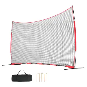 Barricade Backstop Net, 20x10 ft Ball Sports Barrier Netting, Portable Practice Equipment with Carry Bag, Protection Screen for Baseball Softball Lacrosse Soccer Hockey Training, for Backyard