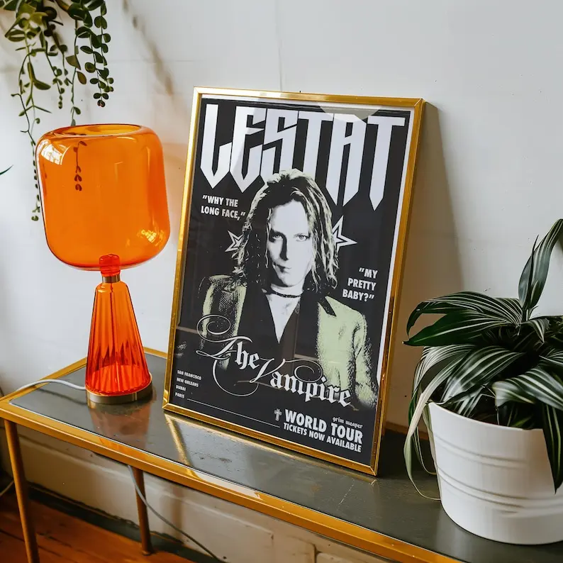 Interview with the Vampire Poster  The Vampire Lestat Music Tour Print, Vintage Gothic Merch