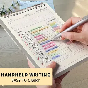 2026 New Model A5 Spiral Binding Notebook - 80 Pages Thick Inner Pages. Student Study Planning Notebook. Fitness Self-discipline Tracking Handbook. Special Notebook for Daily Schedule, Study Guidance.