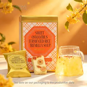 Sweet Soup with Osmanthus, Tremella and Rice Wine 90g（ 6pcs×15g）With Osmanthus，Snow Fungus，Rock Sugar，Jujube，Wolfberry,Sticky Rice
