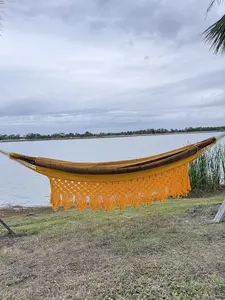 Macramé Hammock - Handmade By Colombian Artisans With Sustainable Cotton - Unique Style