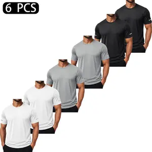 MAGCOMSEN 1/3/6 Pack Men's Workout Short Sleeve Swim UPF 50+ Sun Protection Athletic T-Shirt Crew Neck Dry Fit Gym Shirts