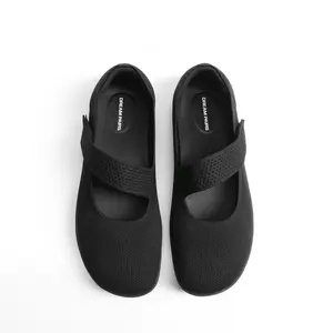 DREAM PAIRS Women's Mary Jane Ballet Flats Barefoot Knit Wide Toe Box Arch Support Flat Shoes for Women Dressy Casual Office Business Work Travel Walk