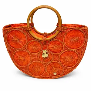 IRACA PALM HALF-MOON BAG ORANGE