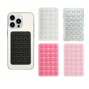 5PCs Mix Color Enhanced Silicone Suction Cup Phone Holder Stand, Dual-Sided Moveable Design for Selfies & Videos, Strong Grip Mobile Accessory