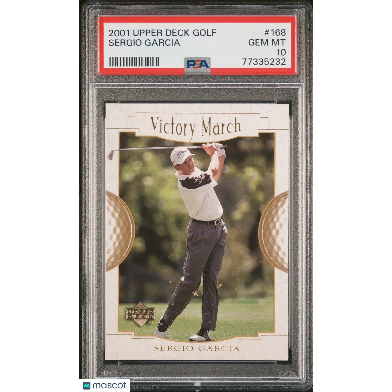 Sergio Garcia PSA 2001 Upper Deck Golf #168 Golf 10