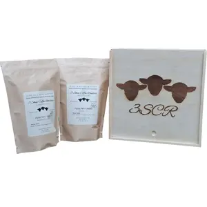 Two Specialty Air-Roasted Coffees with Signature 10x10 Wooden Gift Box