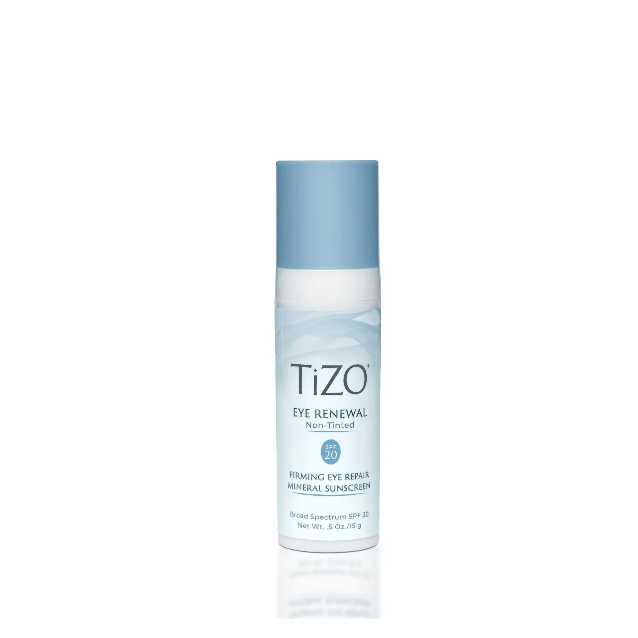 TiZO Eye Renewal Non-Tinted, Silky, Smooth, Sun Protection, Under Eyes, Mineral Sunscreen, Non Toxic, Fragrance Free, Algae Nigra Flower, 0.5 Oz, 15 G