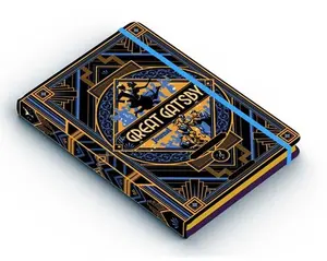 Great Gatsby Classic Journal Gold Edge Hardcover - Durable Hard Cover for Note-taking & Elegant Gift