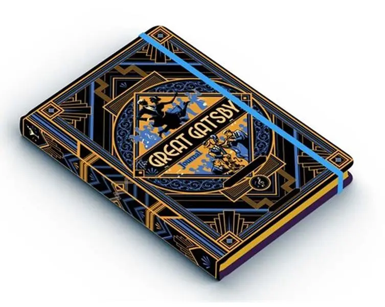 Monarch Great Gatsby Hardcover Spiral Notebook - Durable Cover with Gold Edge, Student Stationery, Elegant Office Travel Diary Notebook, Journaling Supplies for Note-Taking, Ideal for Gifting to Anyone Who Loves Classic Design and Practicality