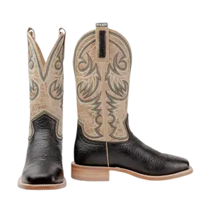 Hyer Men's Sawyer Boots-Black/Tan Bullhide