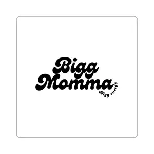 Bigg Momma Kiss-Cut Sticker — Retro Script Laptop Decal