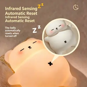 Graduation Gift – Snoring Panda Silicone Night Light – Rechargeable Tap-Controlled Bedside Lamp for Bedroom Sleep Aid, Soft Glow with Cute Snore Sound Effect, Cozy Companion for Adults, Relaxing Sleep Vibe