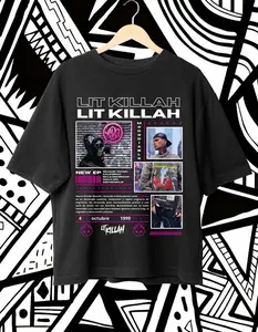 Lit Killah T-shirt , Retro Style   , 90s Vintage, Pirate T-shirt. Instant And Ready To Print.