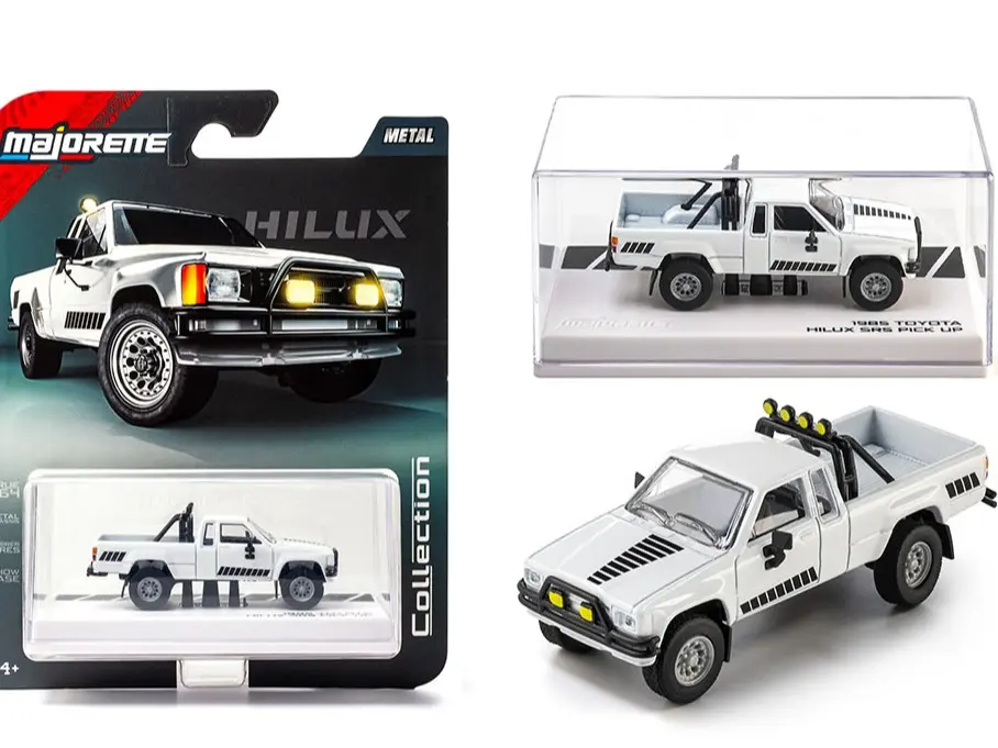 Share Majorette 1:64 Collector Series Wave 4 1985 Toyota Hilux SR5 4×4 White Diecast Model 1022-3I