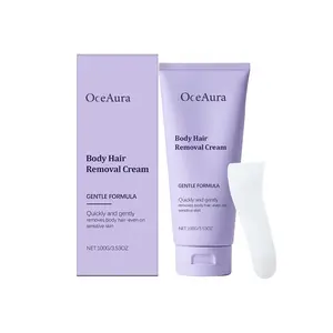 OCEAURA Body Hair Removal Cream 100g with Scraper, Gentle Easy to Use for Men Women All Skin Types