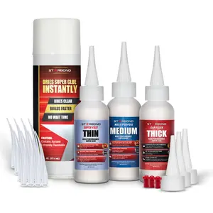 2 oz. Thin, Medium, Thick Super Glue and 6 oz. Accelerator Bundle