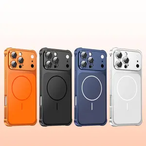 Magnetic Matte Frosted Slim Durable Polycarbonate Cellphone Casing with Camera Lens & Screen Protector, Shockproof Hard PC Protection for iPhone 13,14,15,16,17 Pro Max, MagSafe-Compatible Wireless Charging Handheld Devices Accessories #MothersDayGift summ