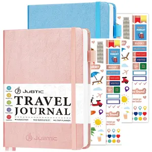 Travel Journal, Vacation Planner with Budget Tracker and Checklist, 2 in 1 package (Rose Gold*Aquamarine)