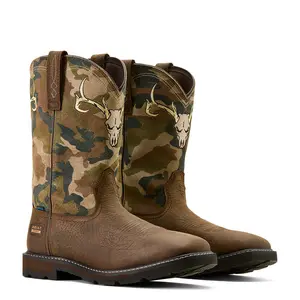 Ariat Men's Groundbreaker Graphic Waterproof Camo Work Boot 10074211