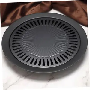 Non-Stick Grill Pan for Korean Frying, Smokeless Pot, Outdoor Camping, Perfect for Stove Cooking, One Piece Grilling Tray