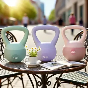 Women's kettlebell weighing 4.4 pounds, wide grip, soft strength training kettlebell, fitness for full body workout and weight training, enhancing hips, Home workout equipment