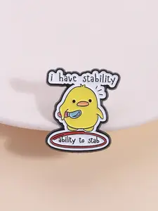 Cute Cartoon Duck Design Brooch, Fashion Brooch for Women & Men, Enamel Pin Suitable for Backpacks, Jeans, Scarves, Hats Decoration